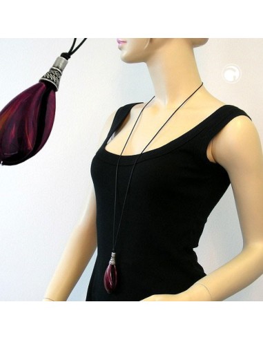 necklace drop purple marbled