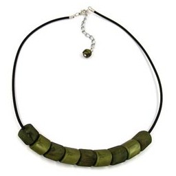 necklace beads green-silk 45cm