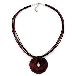 necklace amulet aubergine-metallic 55cm