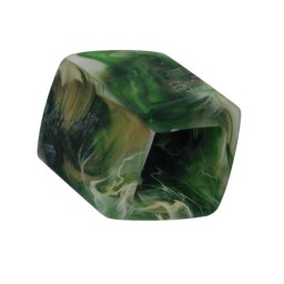 scarf bead slanted green marbled