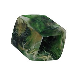 scarf bead slanted green marbled