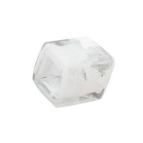 scarf bead cubic shaped white-crystal