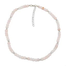 necklace beads pink 42cm