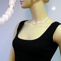 necklace beads pink 42cm