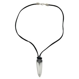 necklace pointed pendant antique silver colour