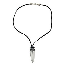 necklace pointed pendant antique silver colour