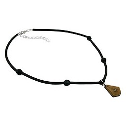 necklace trapezium pendant rhinestone brown