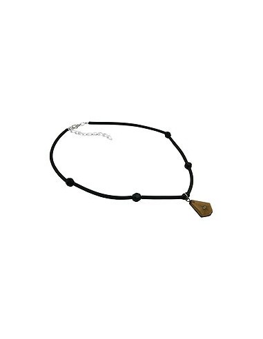 necklace trapezium pendant rhinestone brown