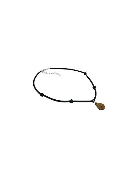 necklace trapezium pendant rhinestone brown