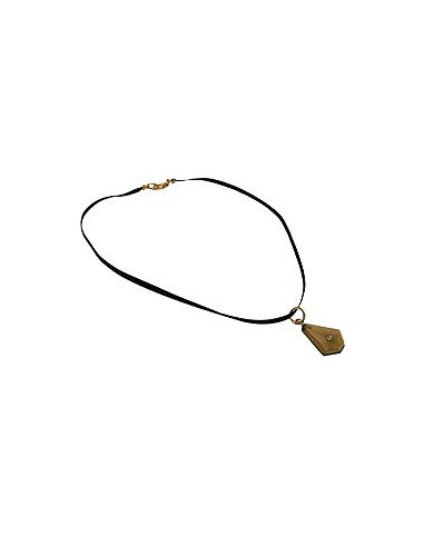 necklace trapezium pendant rhinestone brown