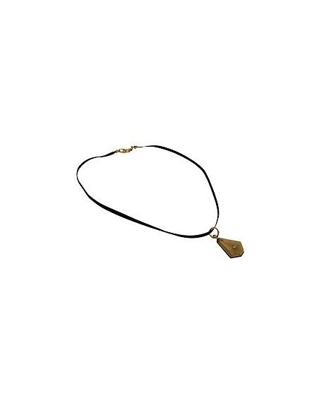 necklace trapezium pendant rhinestone brown