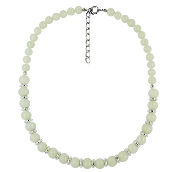 necklace beads mint-coloured 50cm