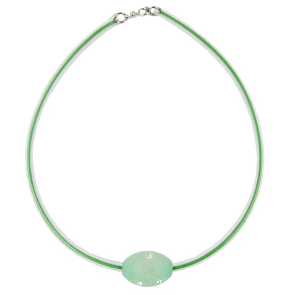 necklace olive mint/transparent