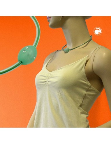necklace olive mint/transparent