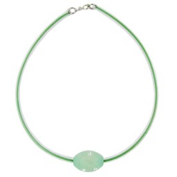 necklace olive mint/transparent