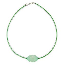 necklace olive mint/transparent