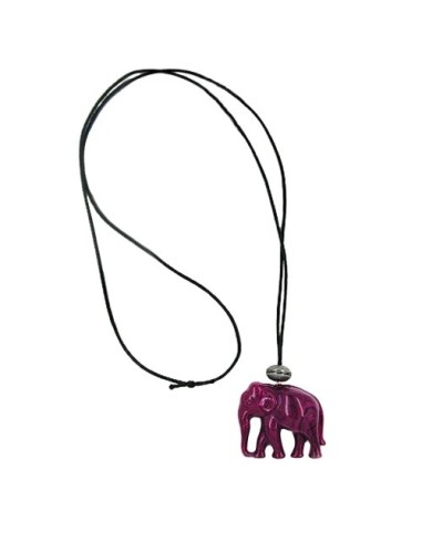necklace elephant purple marbled