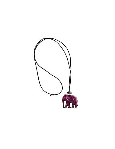 necklace elephant purple marbled