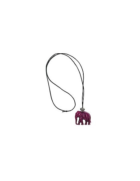 necklace elephant purple marbled