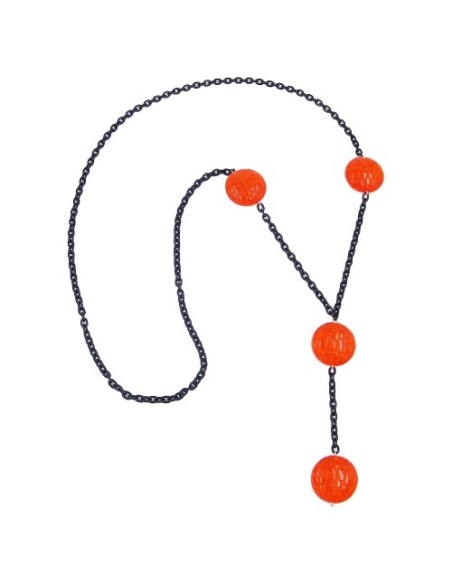 necklace eye-catching beads red 90cm