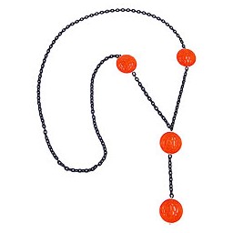 necklace eye-catching beads red 90cm