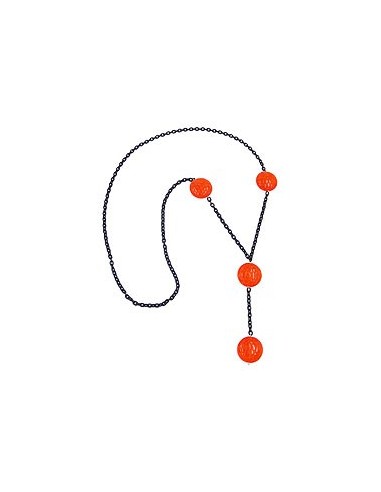 necklace eye-catching beads red 90cm