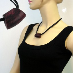 necklace purple/black marbled