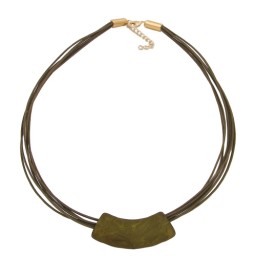 necklace tube flat curved dark-green