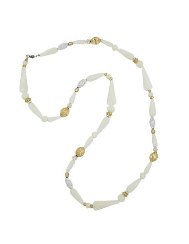 necklace beads cream 96cm