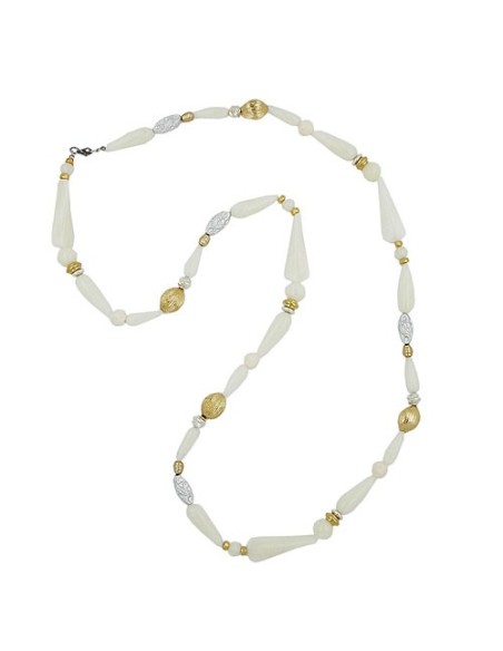 necklace beads cream 96cm