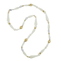 necklace beads cream 96cm