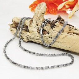 necklace mesh link chain stainless steel