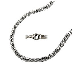 necklace mesh link chain stainless steel