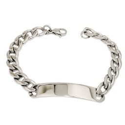 id bracelet curb chain stainless steel