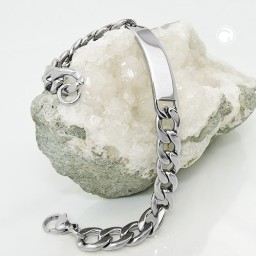 id bracelet curb chain stainless steel