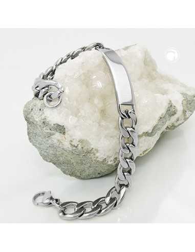 id bracelet curb chain stainless steel