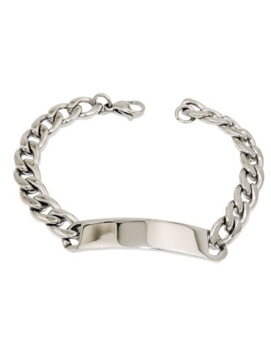 id bracelet curb chain stainless steel