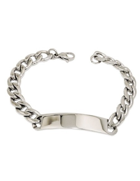 id bracelet curb chain stainless steel