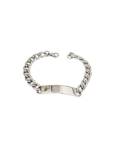 id bracelet curb chain stainless steel