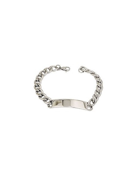 id bracelet curb chain stainless steel