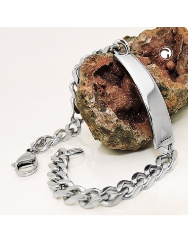 id bracelet curb chain stainless steel