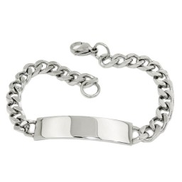 id bracelet curb chain stainless steel