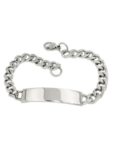 id bracelet curb chain stainless steel