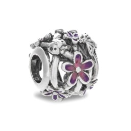 Dampärlor Pandora OPENWORK PURPLE DAISY Silvrig Purpur