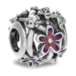 Dampärlor Pandora OPENWORK PURPLE DAISY Silvrig Purpur