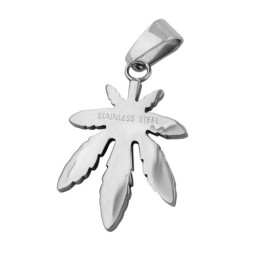 pendant fashion cannabis leaf stainless steel