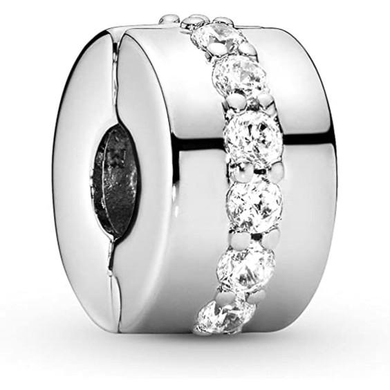 Dam: Berlockarmband Pandora CLEAR SPARKLING ROW CLIP