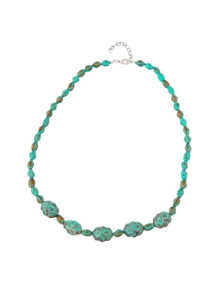 necklace eye-catching beads green-black 55cm