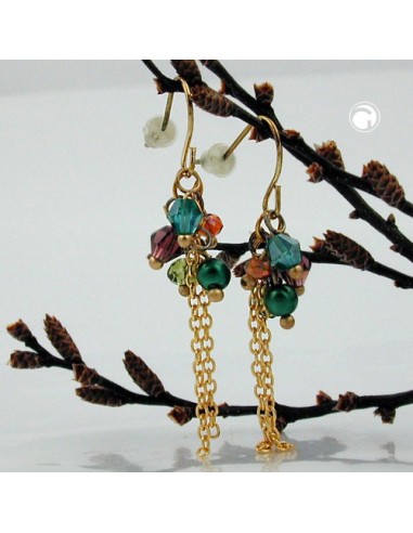 hook earrings beads multi colour