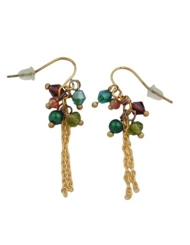 hook earrings beads multi colour